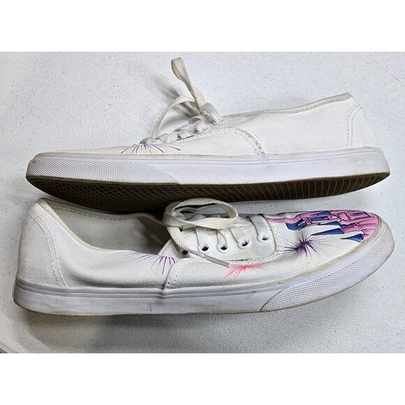 Disney Painted Vans Mickey & Minnie Mouse Castle Mens 8.5 Womens 10 Pre-owned - Picture 7 of 13